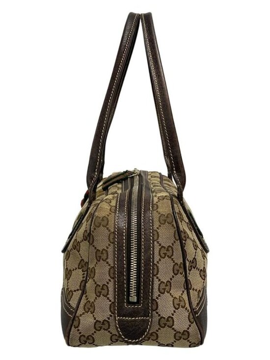 Gucci Shoulder Bag Prince GG Pattern Sherry Beige Dark Brown - Picture 4 of 15